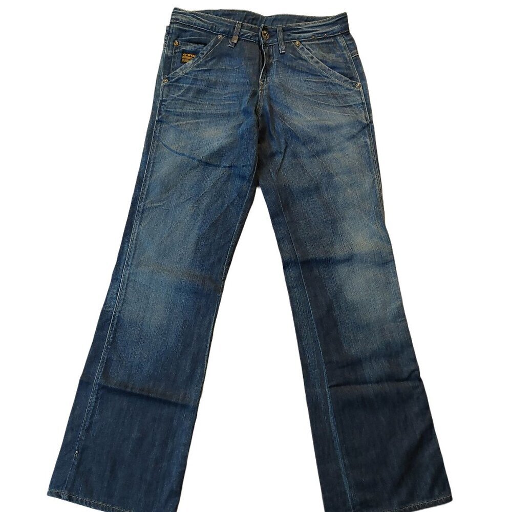 G-Star Raw Medin Loose Capital Denim Astor Blue Wash Jeans Sz 26 NWT - Picture 2 of 14
